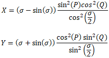 x,y of lambert formula