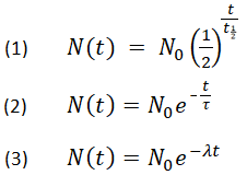 exponential decay formulas
