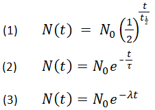 half life equation algebra