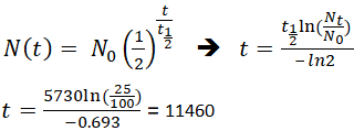 Carbon dating word problems