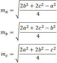 median of a triangle segments